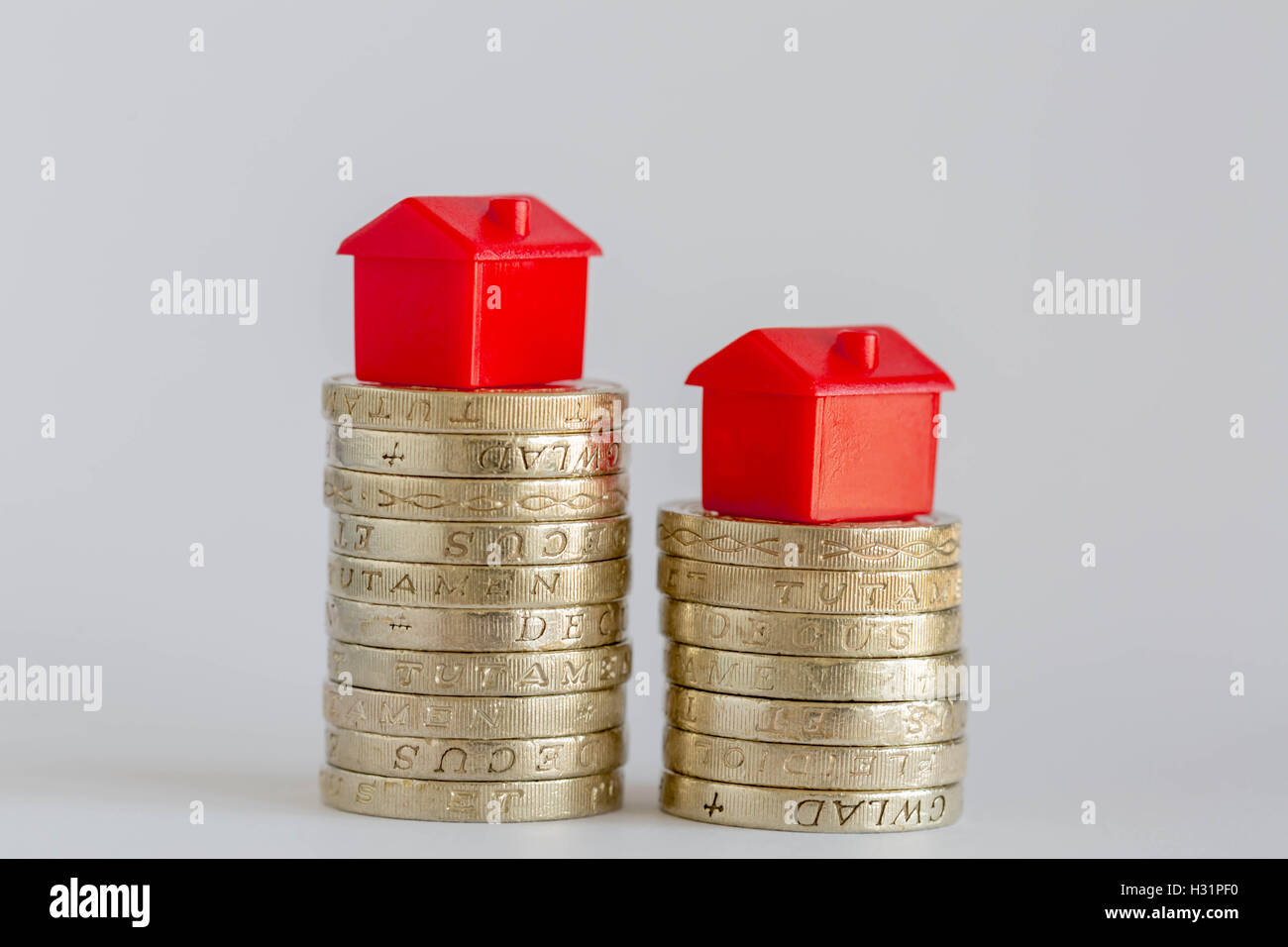 Konzept-Bild Darstellung Gehäuse/Immobilienmärkte. Stockfoto
