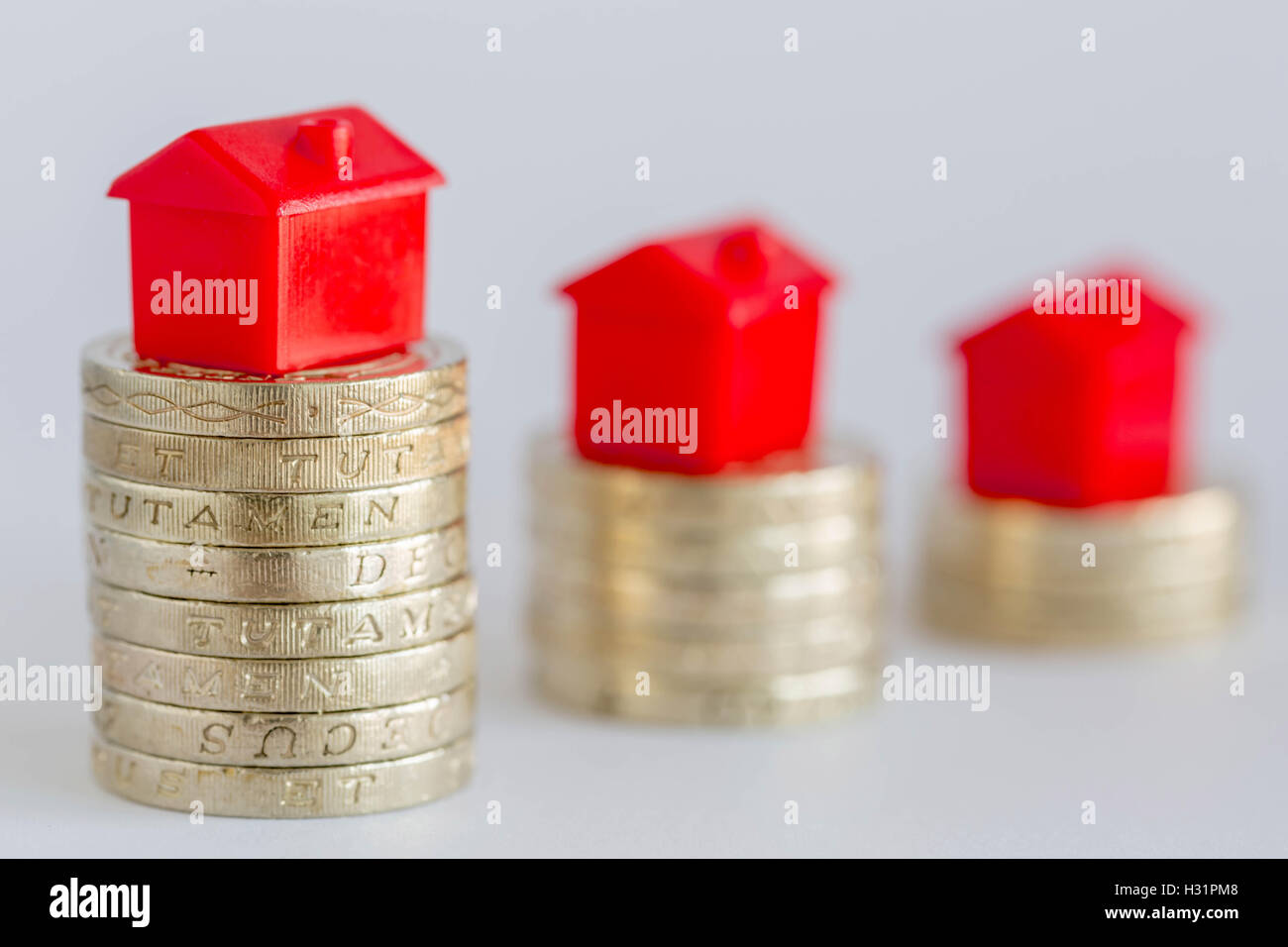 Konzept-Bild Darstellung Gehäuse/Immobilienmärkte. Stockfoto