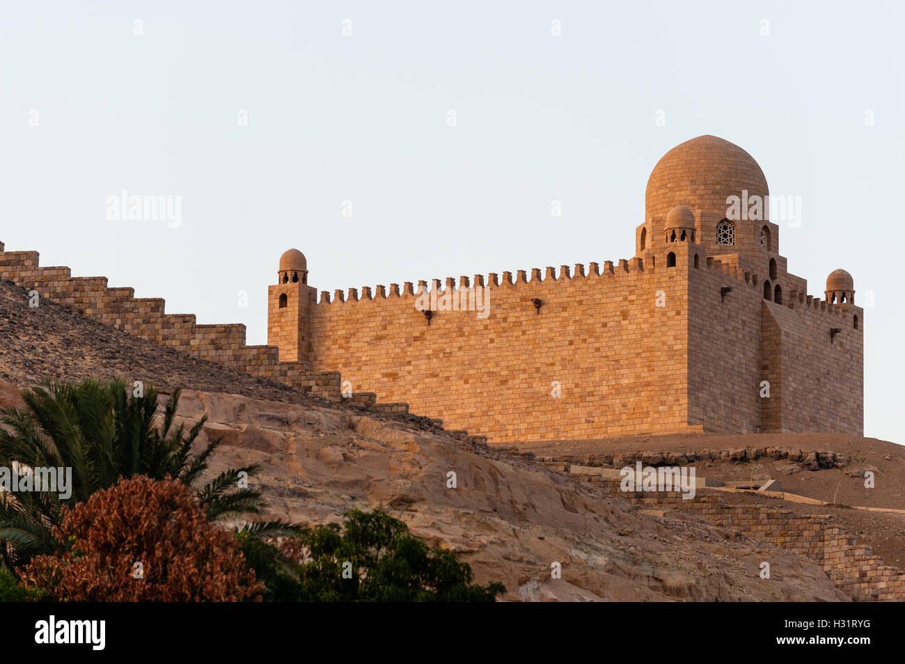 Ägypten. Assuan steht am Ostufer des Nils. Das Mausoleum des Aga Khan. Stockfoto