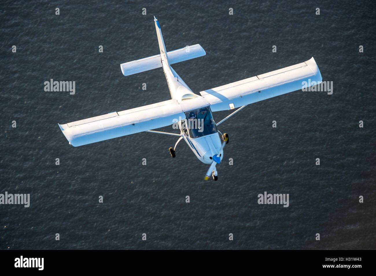 Chesapeake pilot Sportflugzeuge, Technam Eaglet, RV-12 Stockfoto