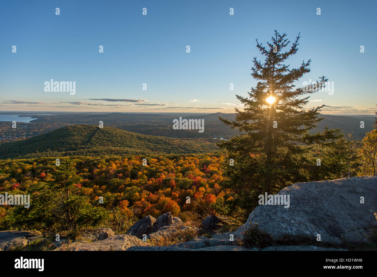 Landschaft des Camden Hills State Park in Camden, Maine. Stockfoto