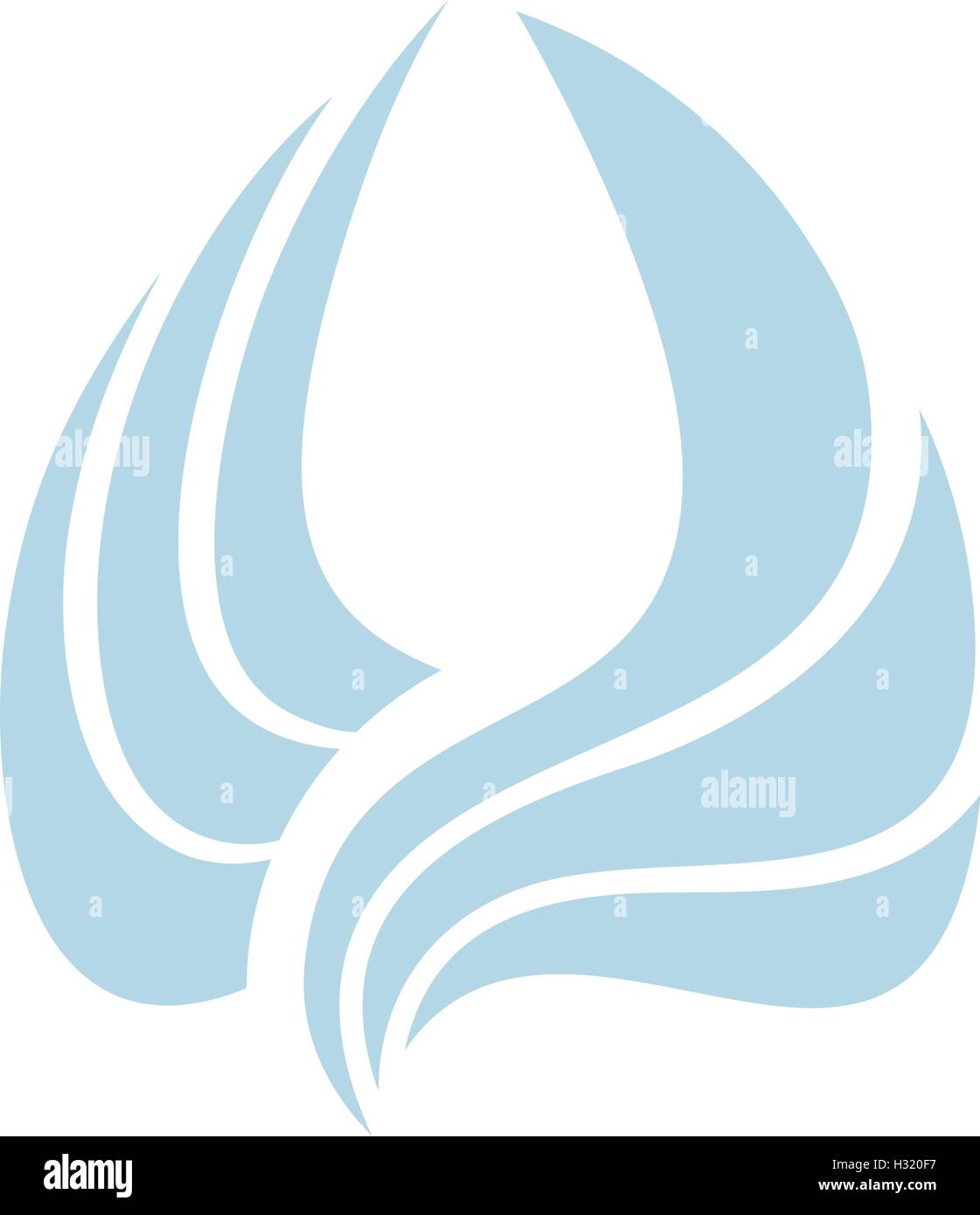Isolierte abstrakt blau Vogel-Element-Logo. Flügel mit Federn Schriftzug ausbreitet. Flug-Symbol. Luftzeichen. Vektor-Illustration. Engel-Symbol. Stock Vektor