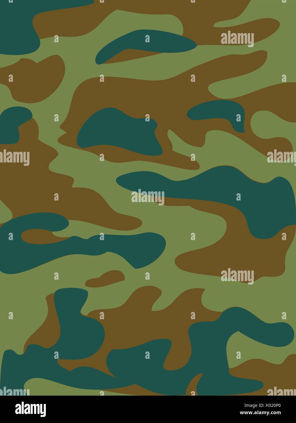 Camouflage-Muster Hintergrund nahtloser Vektor-Illustration. Klassische Kleidungsstil Maskierung Camo wiederholten Druck. Grün braun khaki Stock Vektor