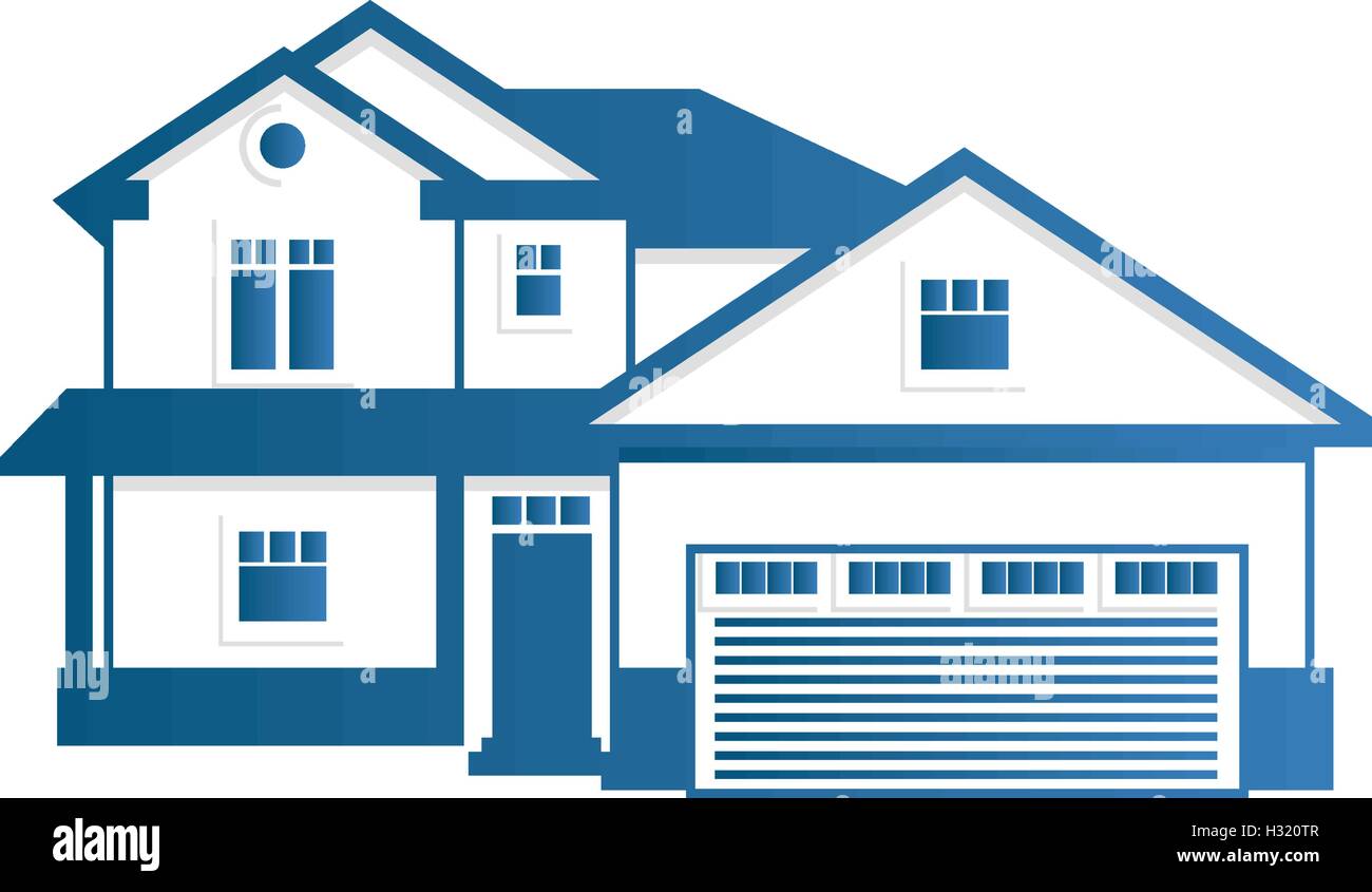 Isolierte Abstrakt Blau Haus Kontur Logo Immobilien Gebaude Schriftzug Kauf Immobilie Geschaft Symbol Wohnung Mieten Firma Emblem Vektor Illustration Stock Vektorgrafik Alamy