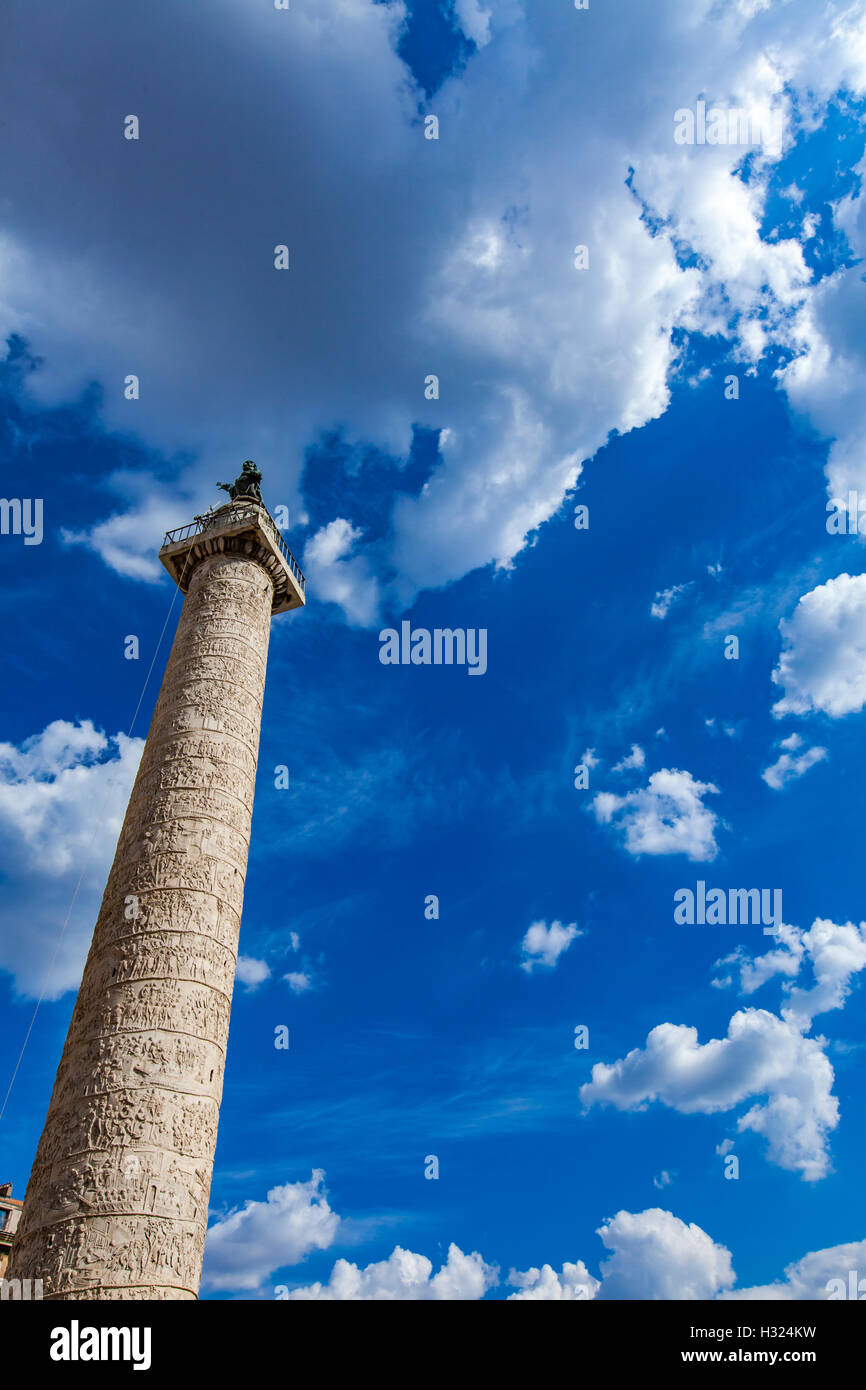 Trajanssäule ist eine römische Siegessäule, die römischen Kaiser Trajan in den dakischen kriegen Sieg Stockfoto