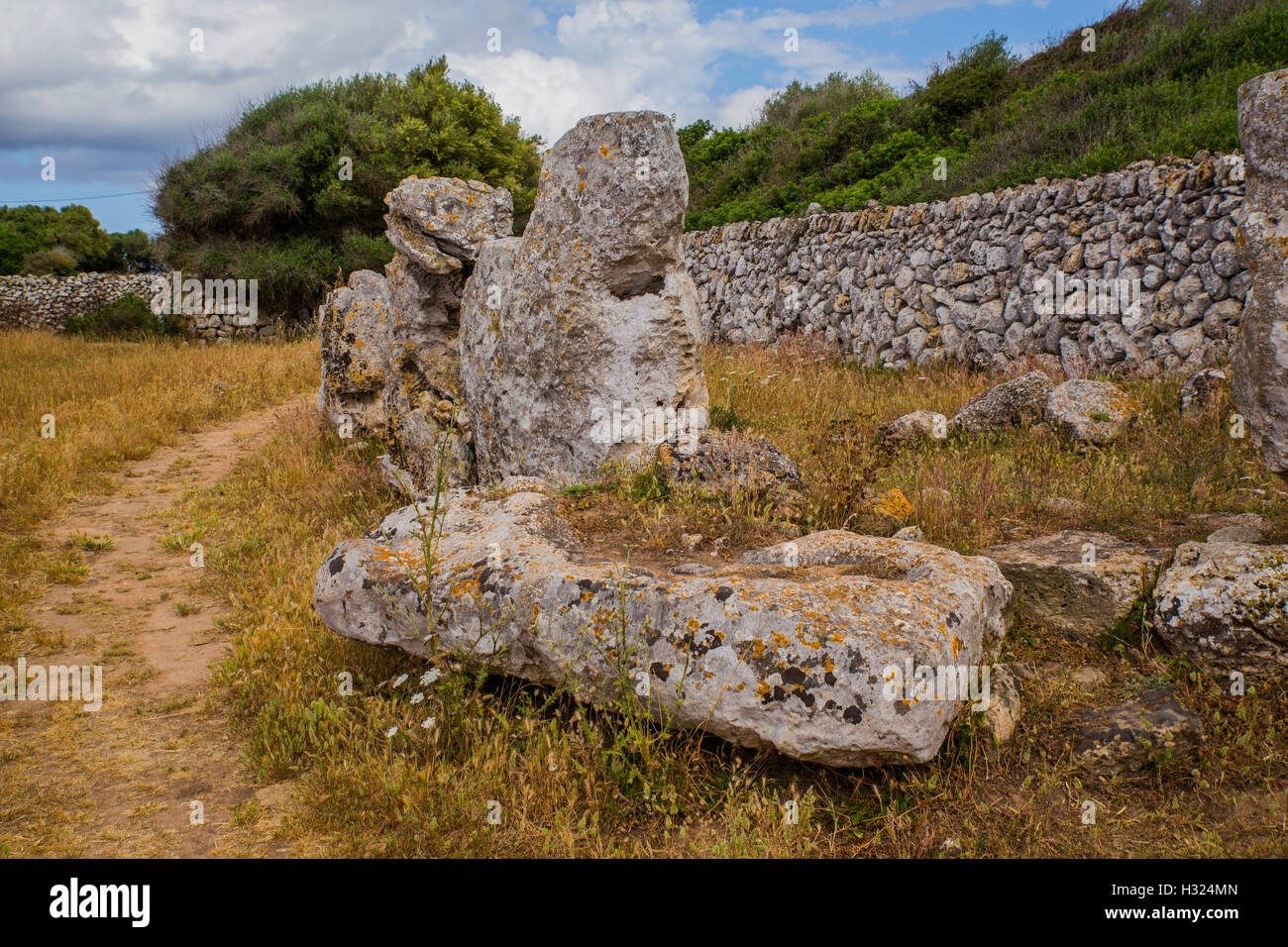 Talyoitic Siedlung in Menorca, Torre d ' en Galmés Stockfoto