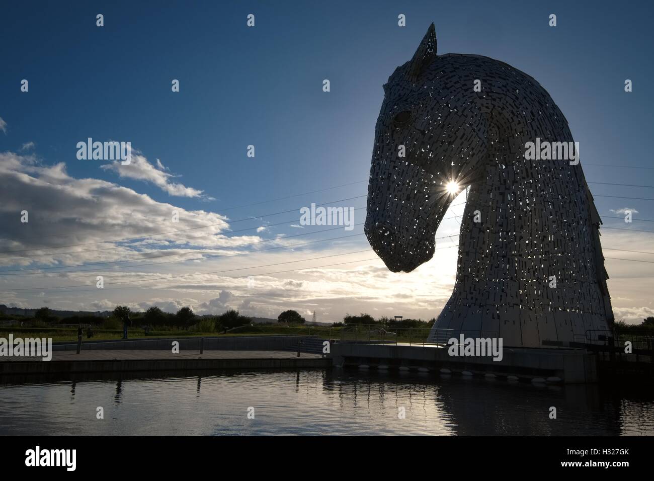 Die Kelpies Stockfoto