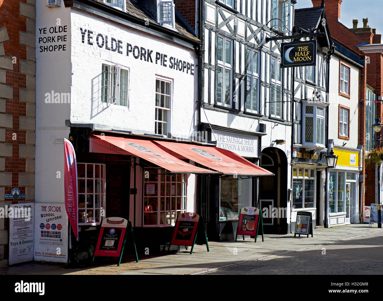 Ye Olde Pork Pie Shoppe, Melton Mowbray, Leicestershire, England UK Stockfoto