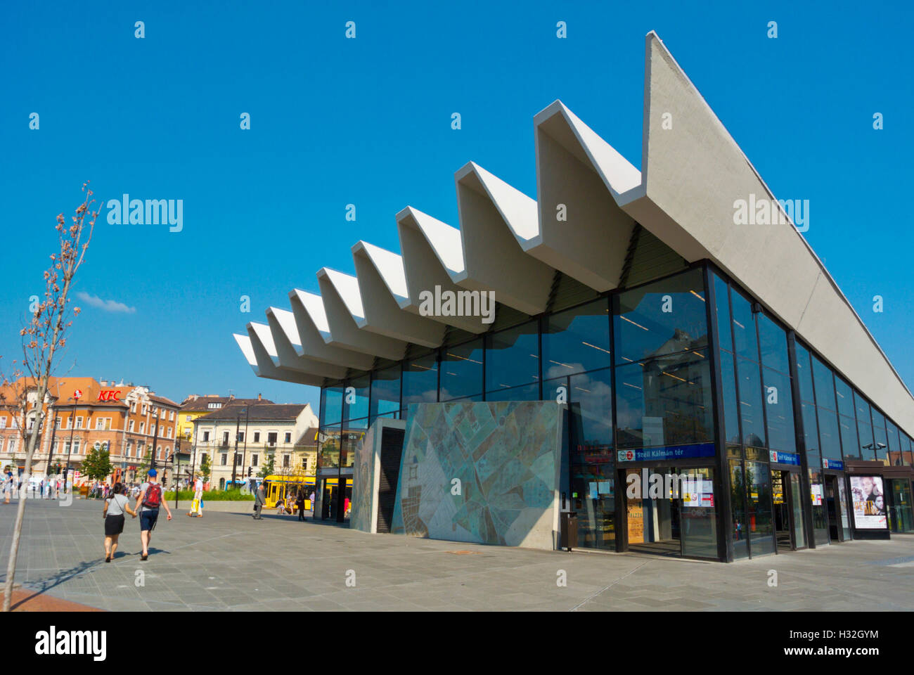 U-Bahnstation Exterieur, Szell Kalman ter, ehemalige Moszkva ter, Buda, Budapest, Ungarn, Europa Stockfoto