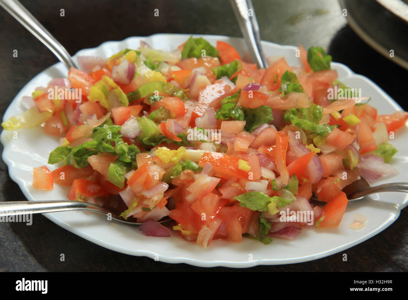 Marokkanische Tomatensalat Stockfoto