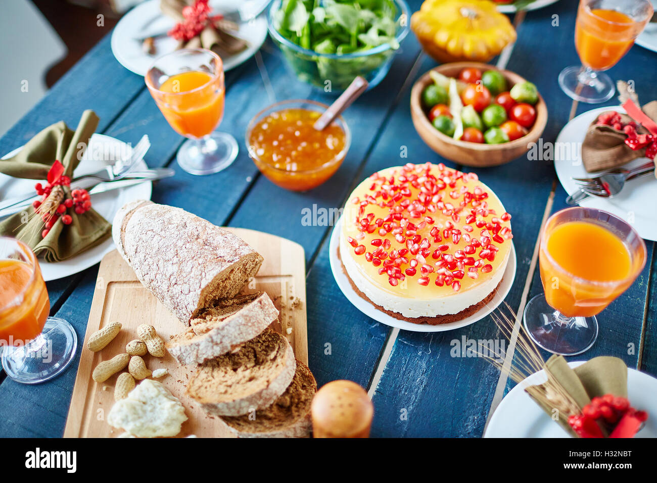 Thanksgiving-dessert Stockfoto