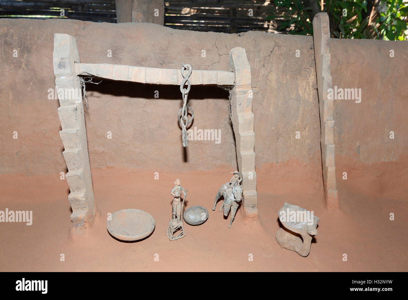 Götter, KOYA Stamm, Mendilekha Dorf, Taluka Dhanora, Dist Gadchirolii, Maharashtra, Indien Stockfoto