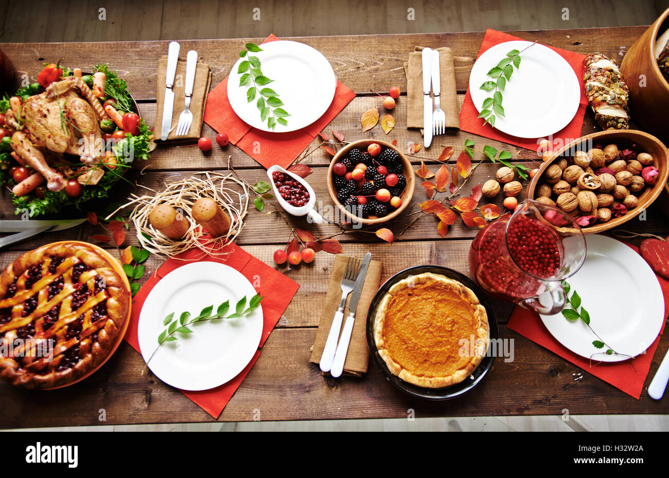 Thanksgiving-Tabelle Stockfoto