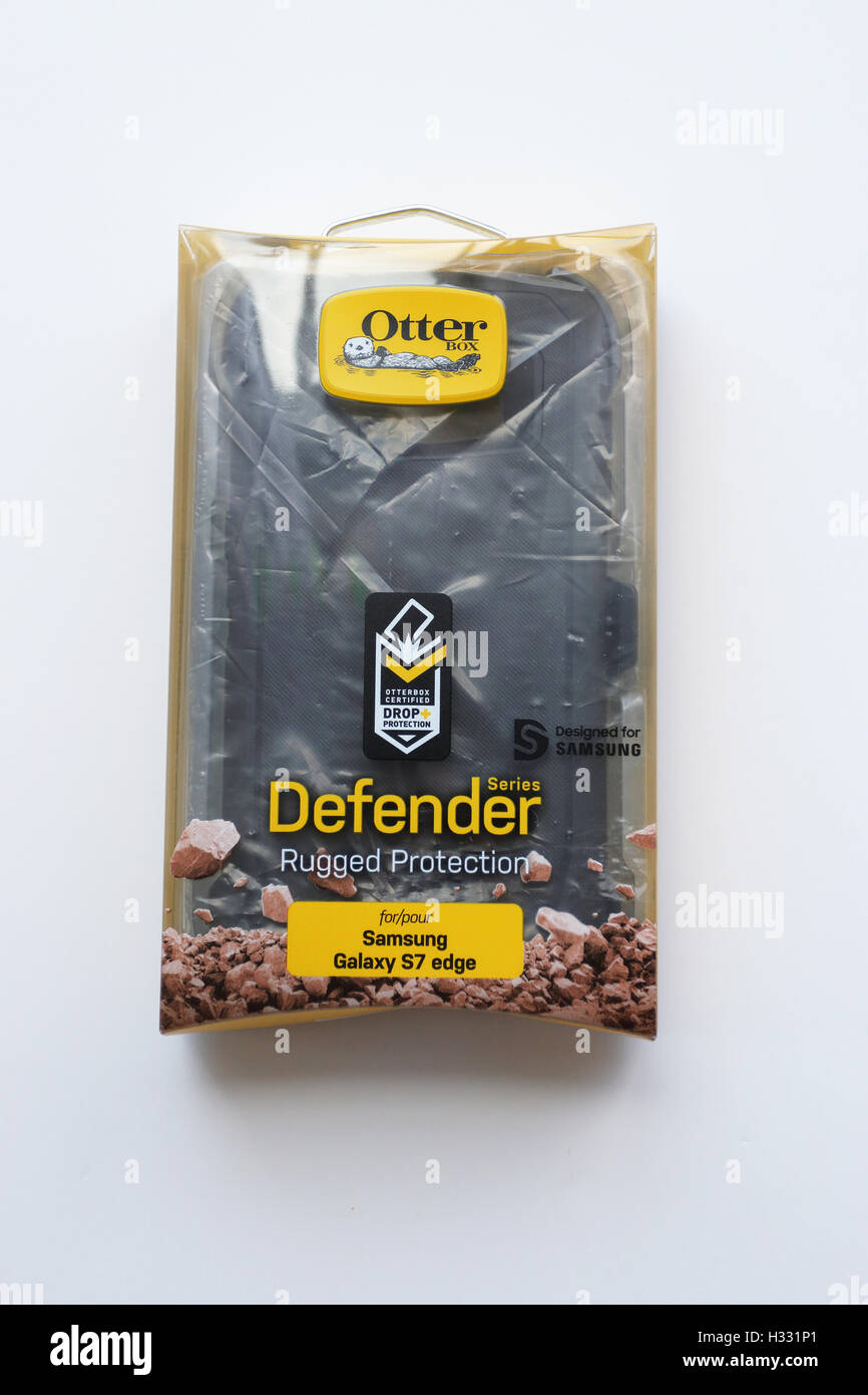 OtterBox Defender robuste Schutzfolie für Samsung Galaxy 7Edge Stockfoto