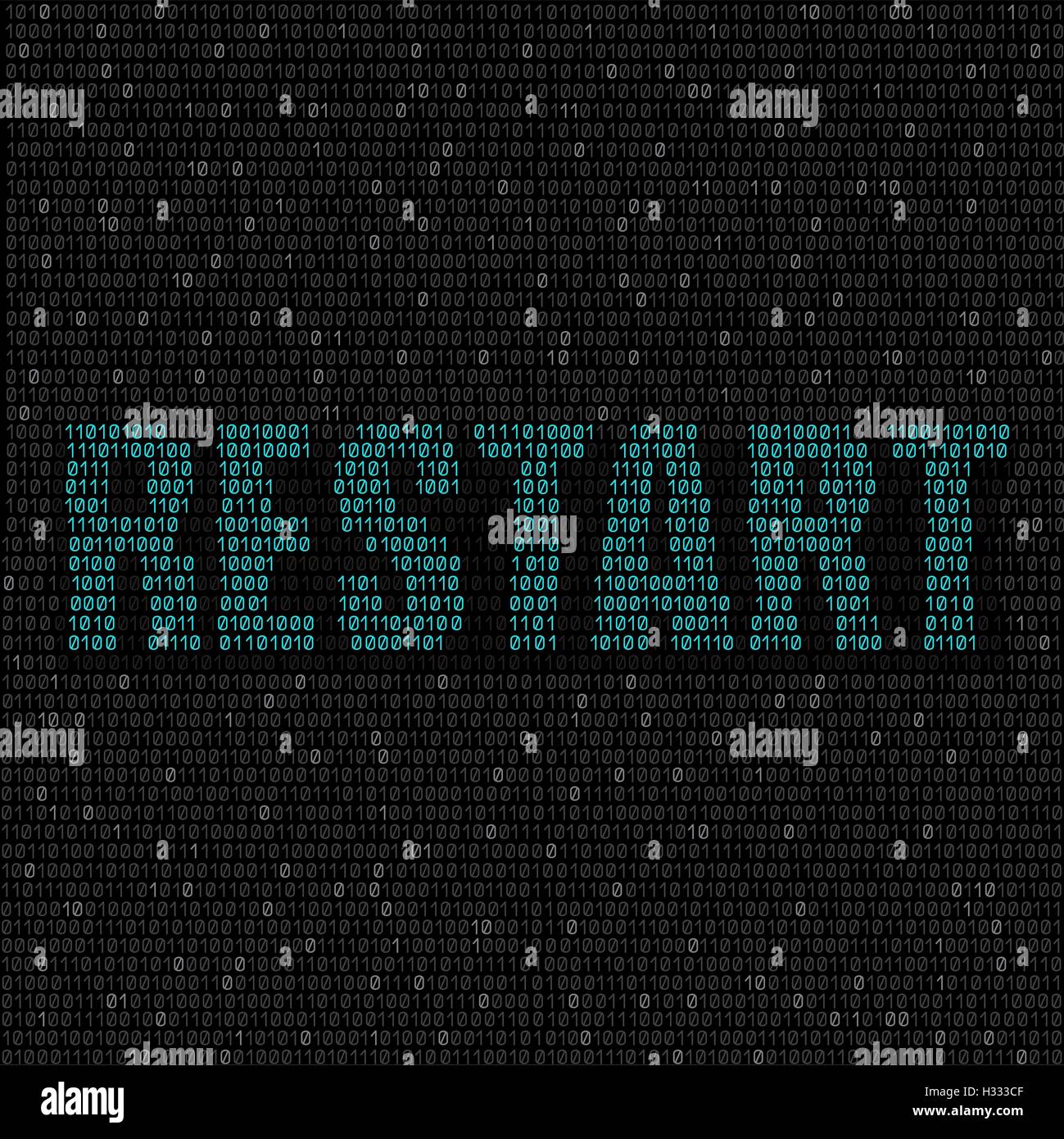 blaue Neustart Code Hintergrund Stock Vektor