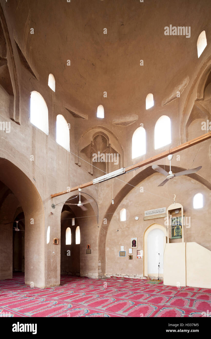 gewölbte Gebetshalle, New Gourna Dorf Moschee von Hassan Fathy, Ägypten Stockfoto
