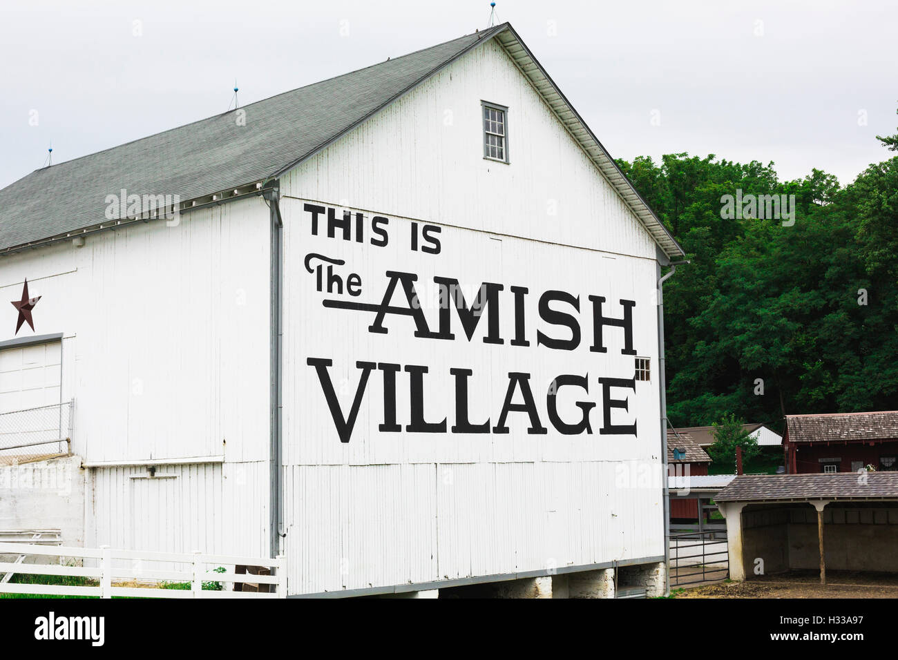 Amish Village Gebäude Stockfoto