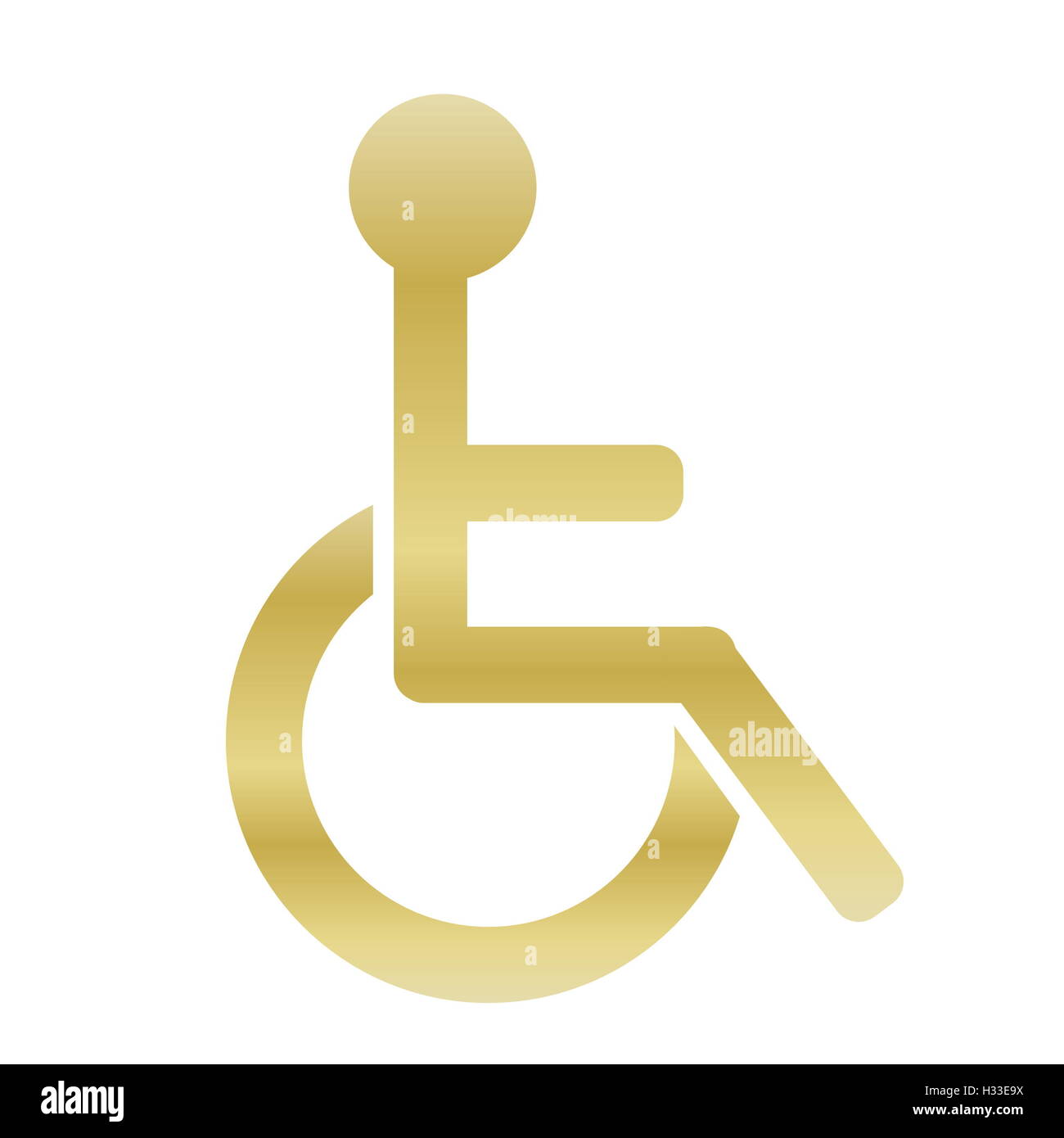 Goldene Handicap-Symbol Stockfoto