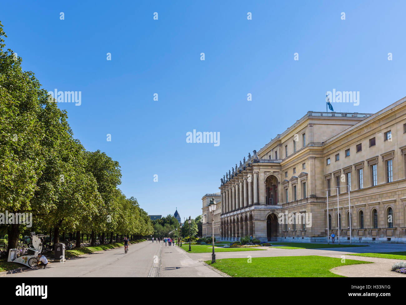 Der Aspekt der Hofgarten der Residenz, die bayerischen königlichen Palast, München, Bayern, Deutschland Stockfoto