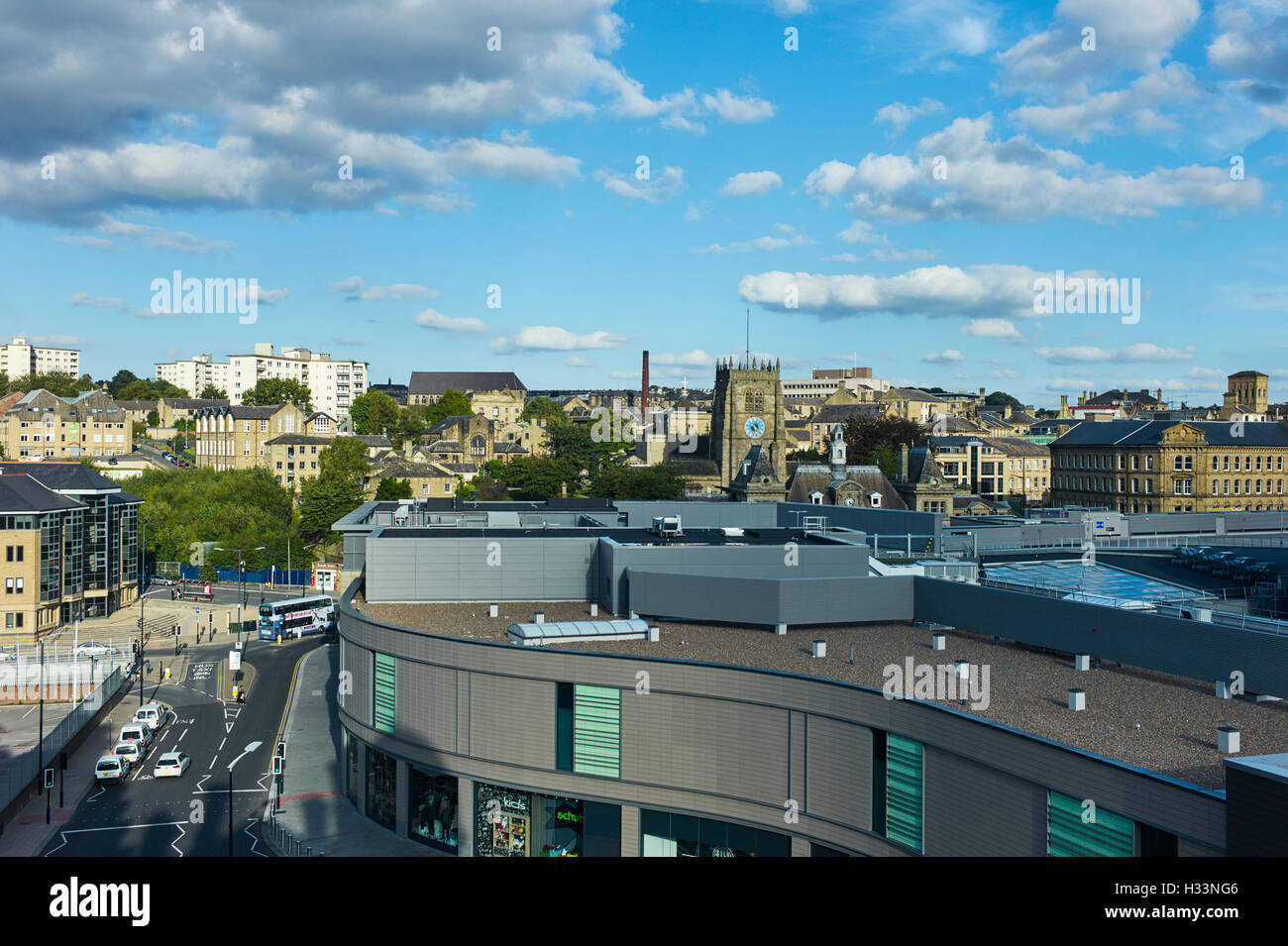 Bradford in Richtung der Kathedrale und deutschen Viertel Stockfoto
