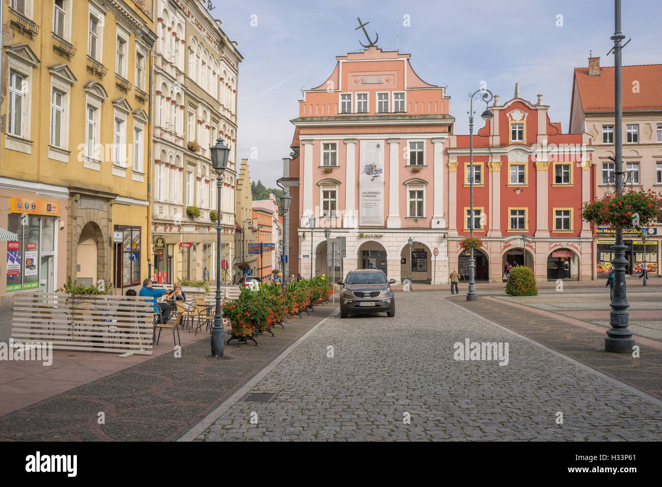 Walbrzych alte Marktstadt Waldenburg niedriger Schlesien Polen Stockfoto