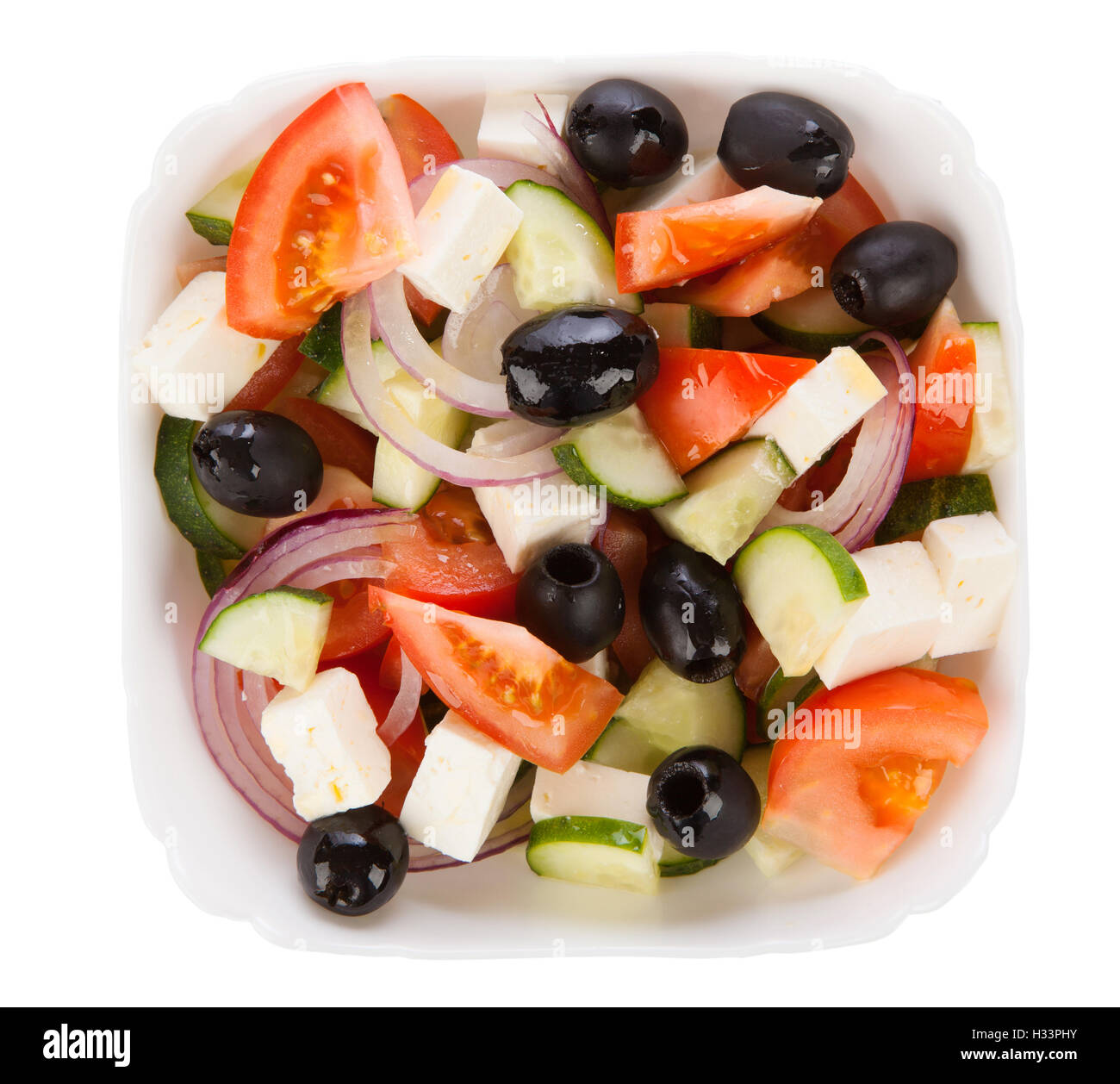 Leckeren griechischen Salat Stockfoto