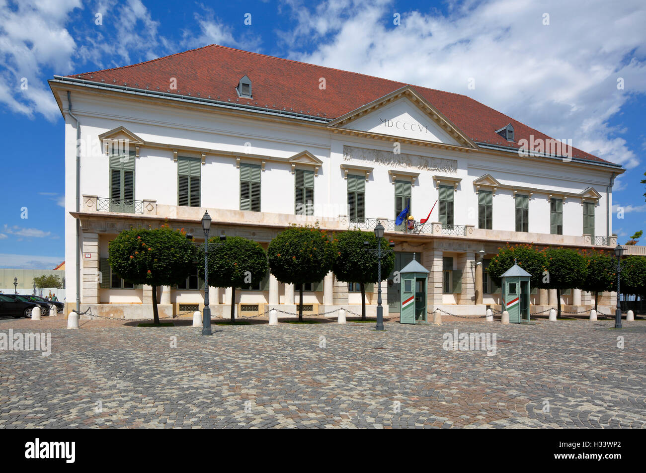 Sandor-Palais, Sitz des Staatspraesidenten von Ungarn, Burghuegel von Buda in Budapest, Mittelungarn, Ungarn Stockfoto