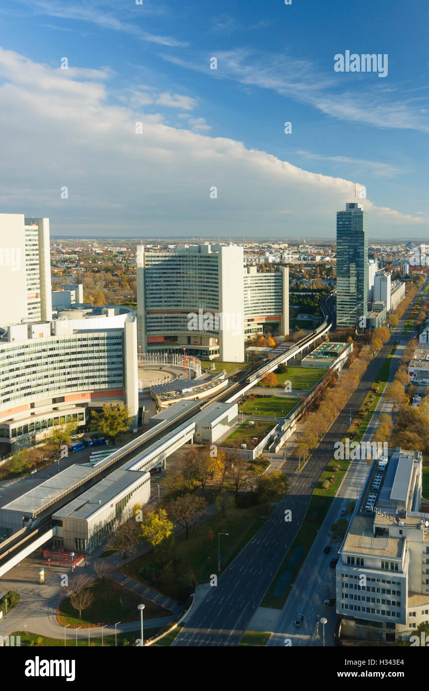 Wien, Wien: Vienna International Centre (VIC), IZD Tower, 22., Wien, Österreich Stockfoto