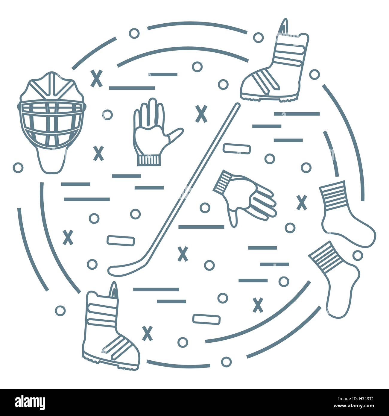 Hockey Handschuhe Stock Vektorgrafiken Kaufen Alamy