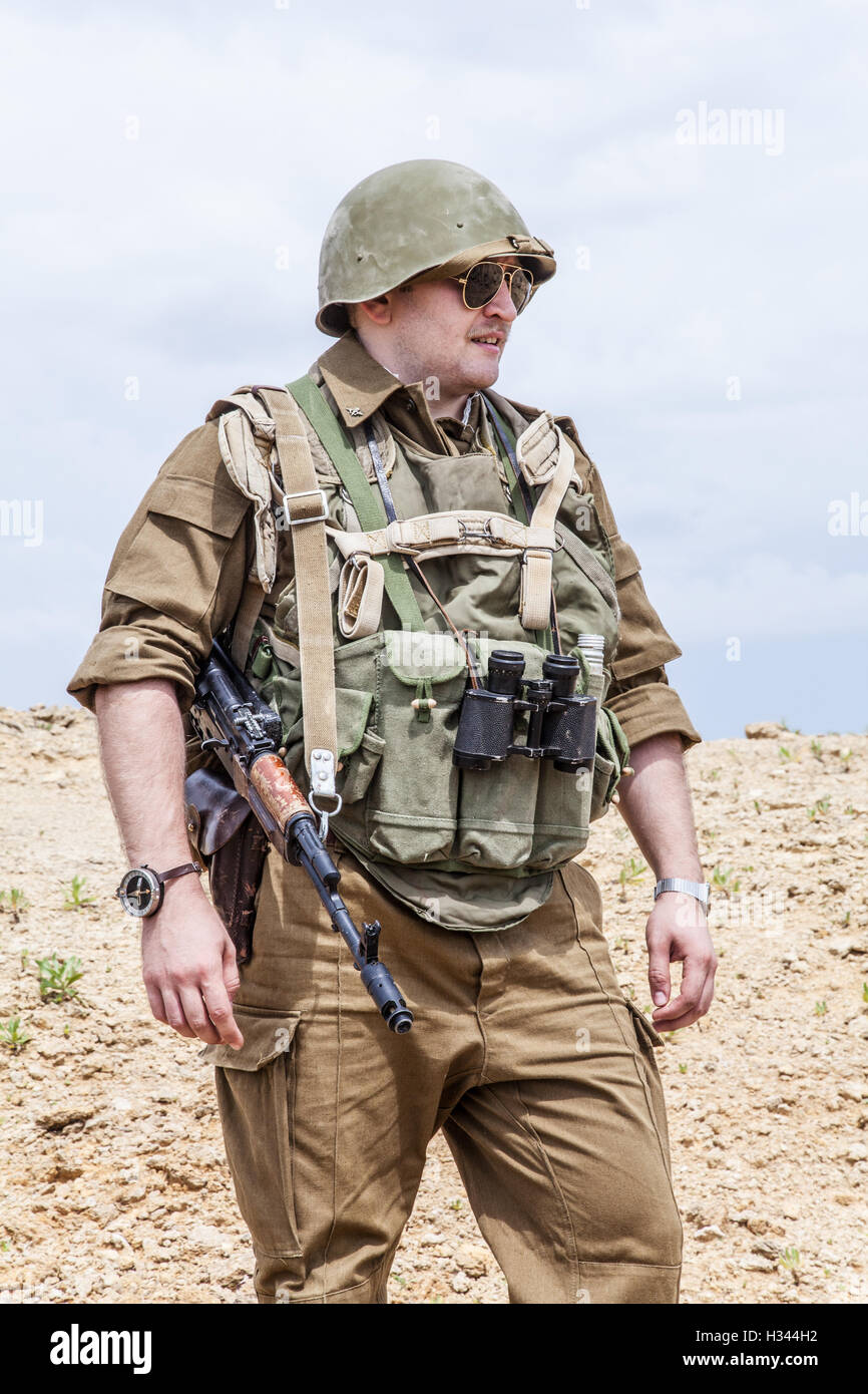 Sowjetische Fallschirmjäger in Afghanistan Stockfoto