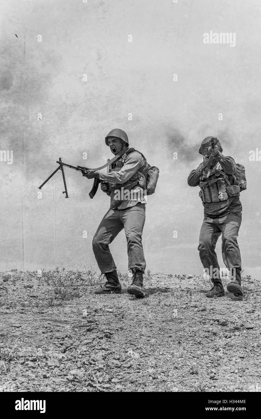 Sowjetische Fallschirmjäger in Afghanistan Stockfoto
