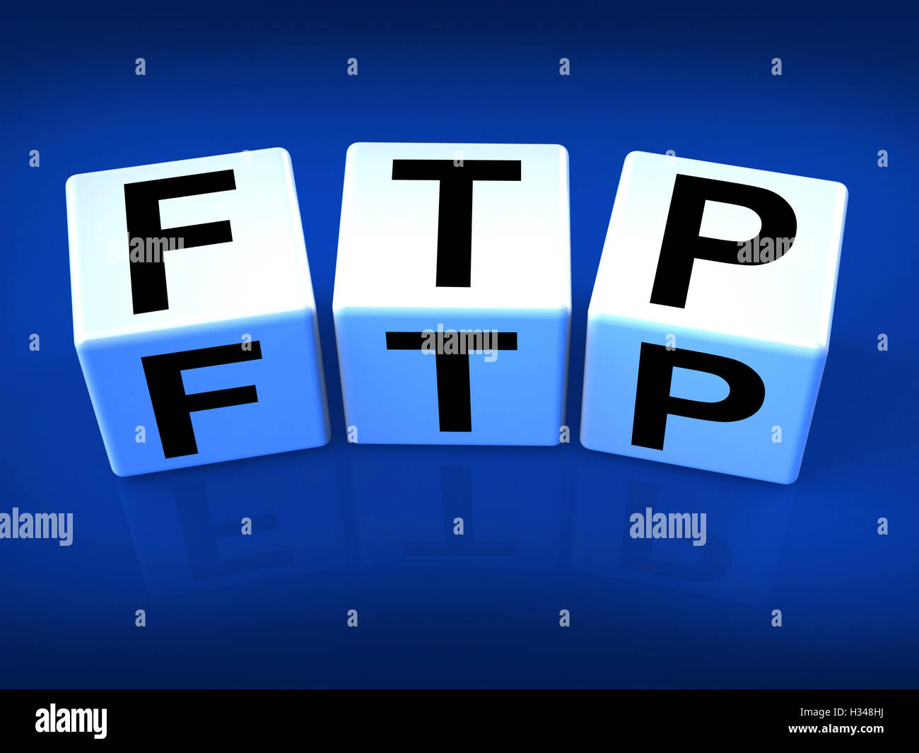 FTP-Blöcke finden Sie unter Datei-Transfer-Protokoll Stockfoto