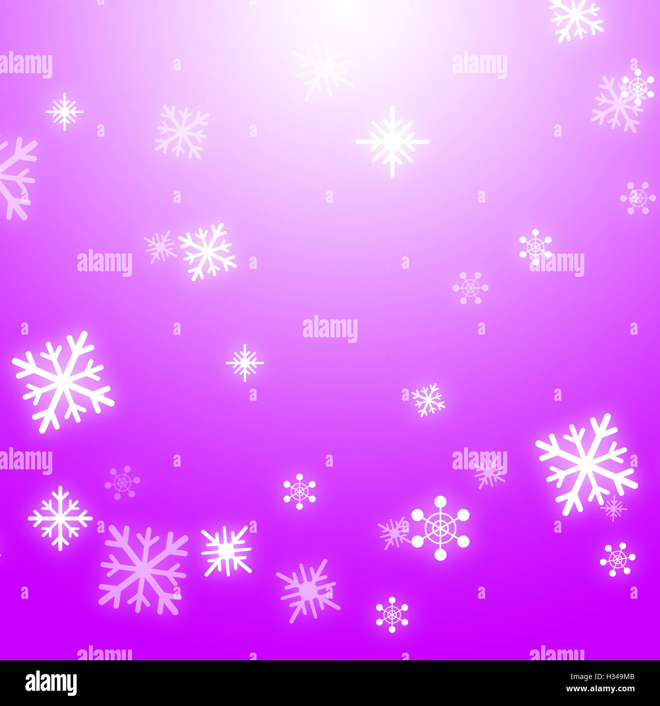 Snow Flakes Hintergrund bedeutet winterfest oder glänzenden Schnee Stockfoto