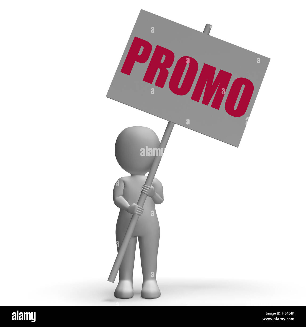 Promo Protest Banner zeigt einmalige Aktionen und Rabatte Stockfoto