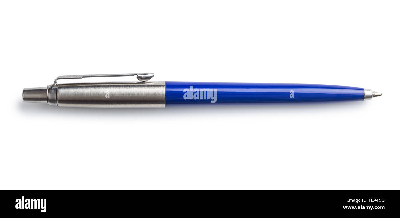 Kugelschreiber, isoliert auf weißem Hintergrund. Stockfoto