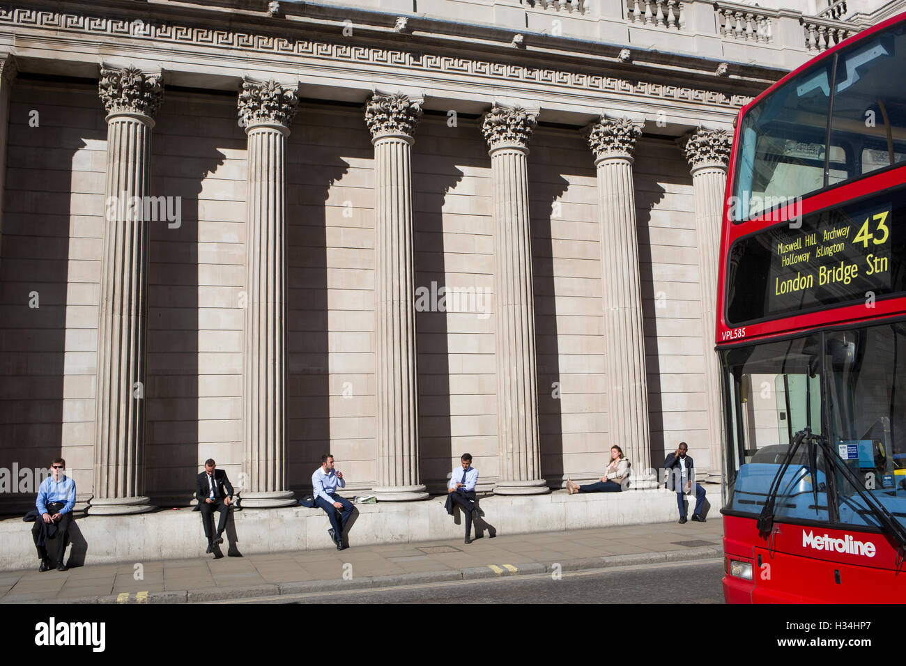 Bank of England, Threadneedle Street, London Außenansicht Stockfoto