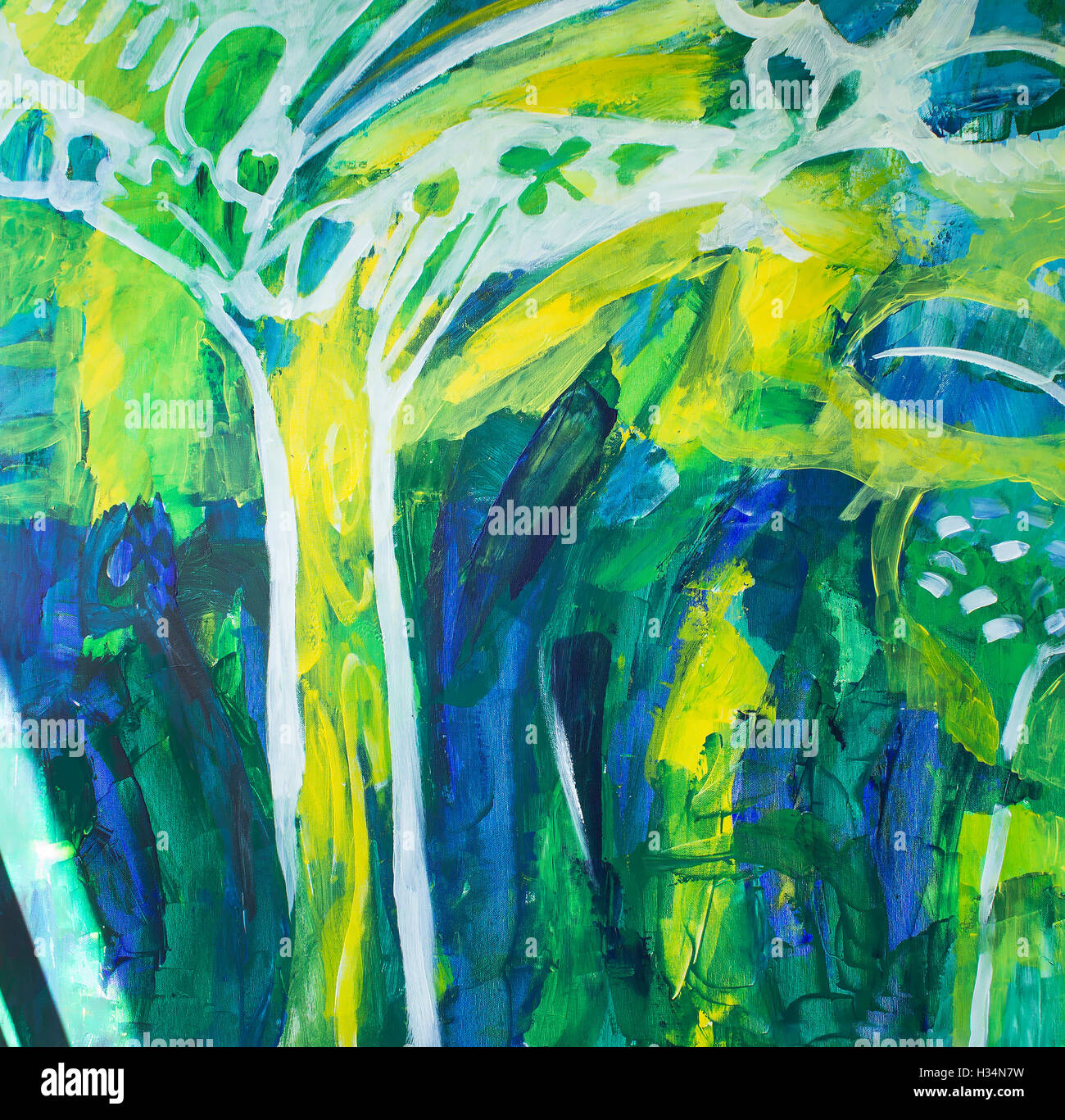 Malerei-Geist-Baum als Hintergrund. Stockfoto