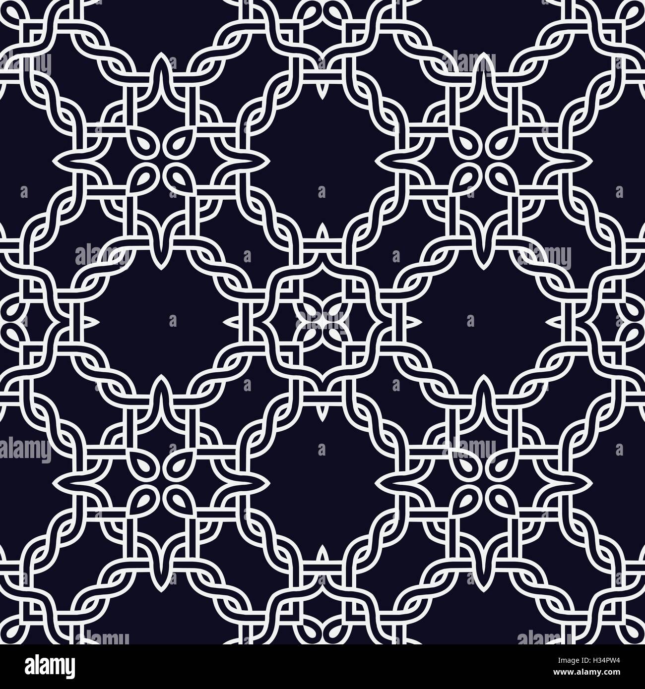abstrakte Keltischer Knoten Musterdesign Vektor Hintergrundvorlage für Tapeten oder Hintergrund Stock Vektor