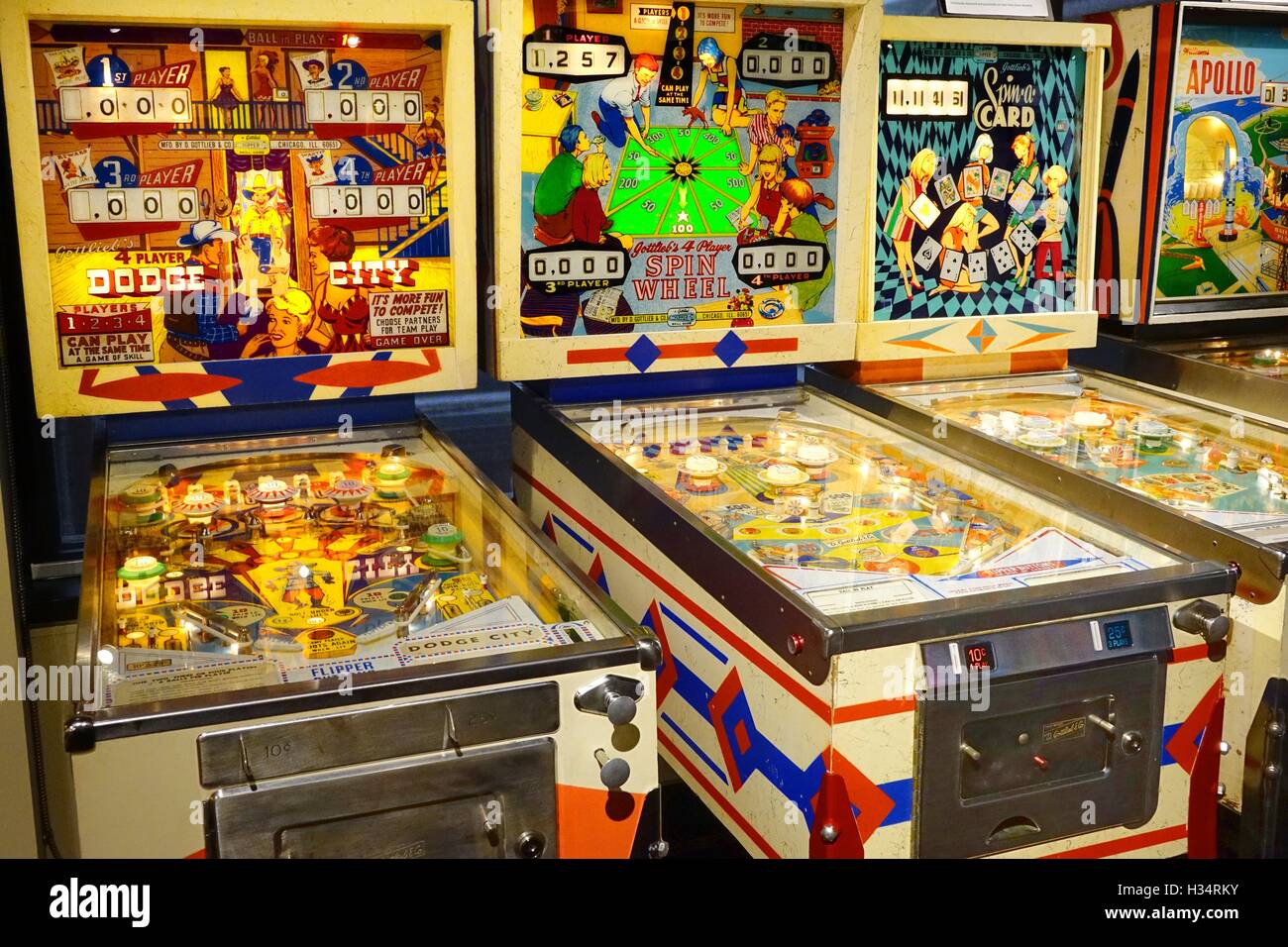 Flipper Vintage Arcade Spielautomat Flippers | Galeriedruck