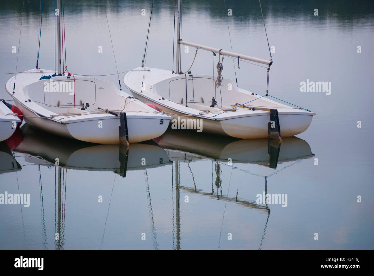 Boot am Teich Stockfoto