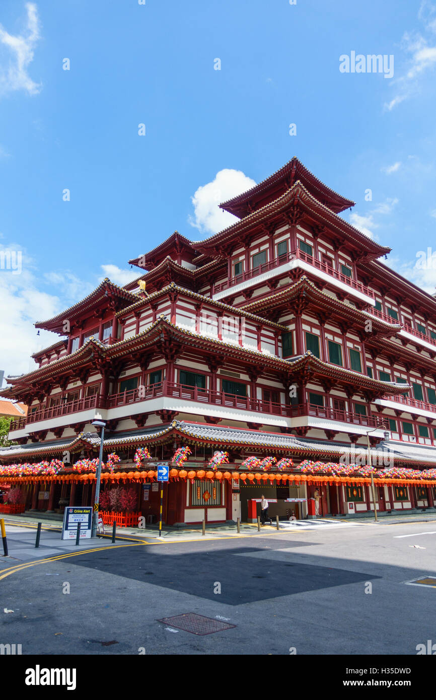 Buddha Tooth Relic Temple, Chinatown, Singapur Stockfoto