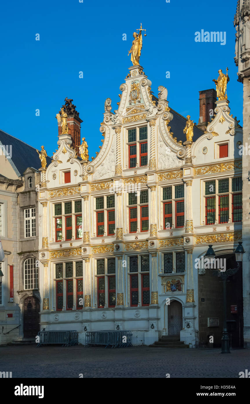 Teil des Rathauses, Brügge, UNESCO, Belgien Stockfoto