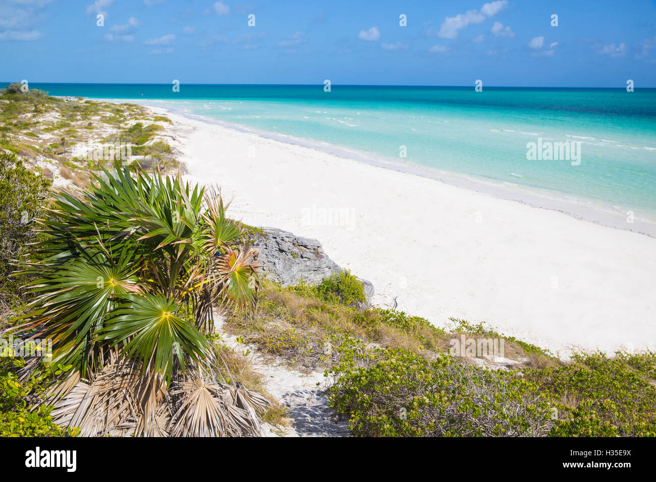 Sanddünen am Playa Pilar, Cayo Guillemo, Jardines del Rey, Ciego de Avila Provinz, Kuba, West Indies, Karibik Stockfoto