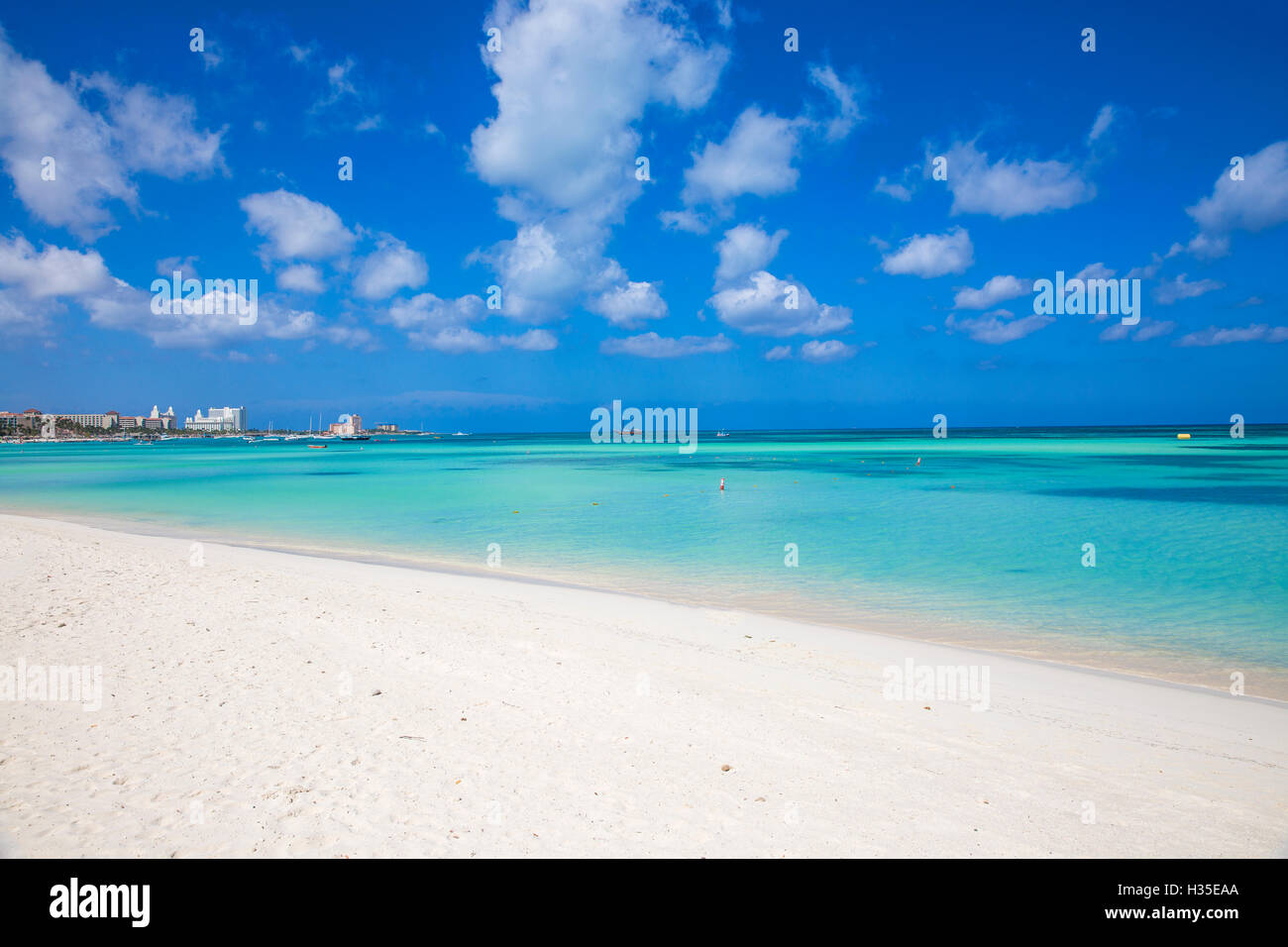 Palm Beach, Aruba, kleine Antillen, Niederländische Antillen, Caribbean Stockfoto