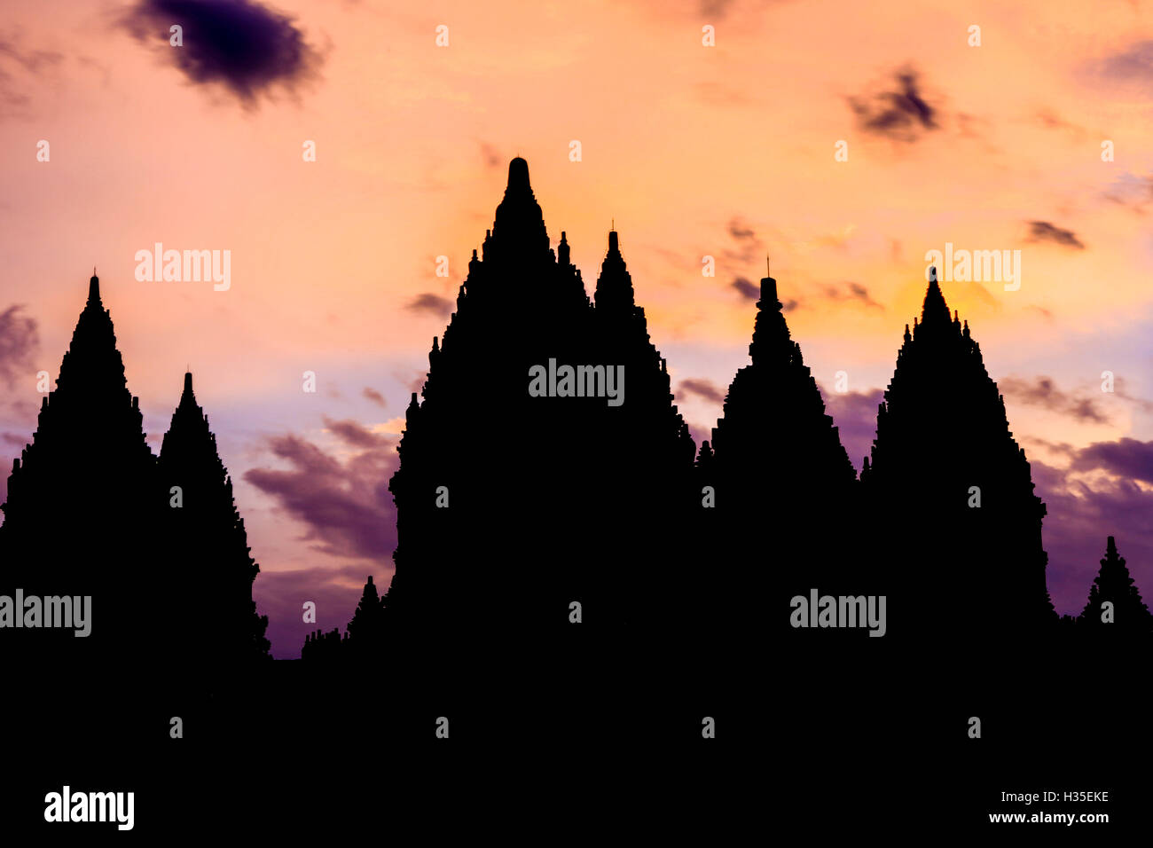 Prambanan hinduistische Tempel, UNESCO, in der Nähe von Yogyakarta, Java, Indonesien Stockfoto