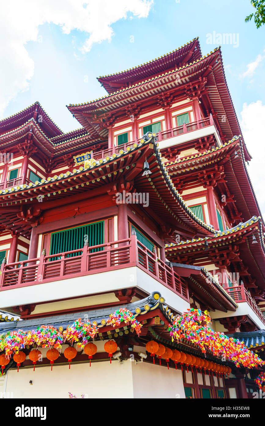 Buddha Tooth Relic Temple, Chinatown, Singapur Stockfoto