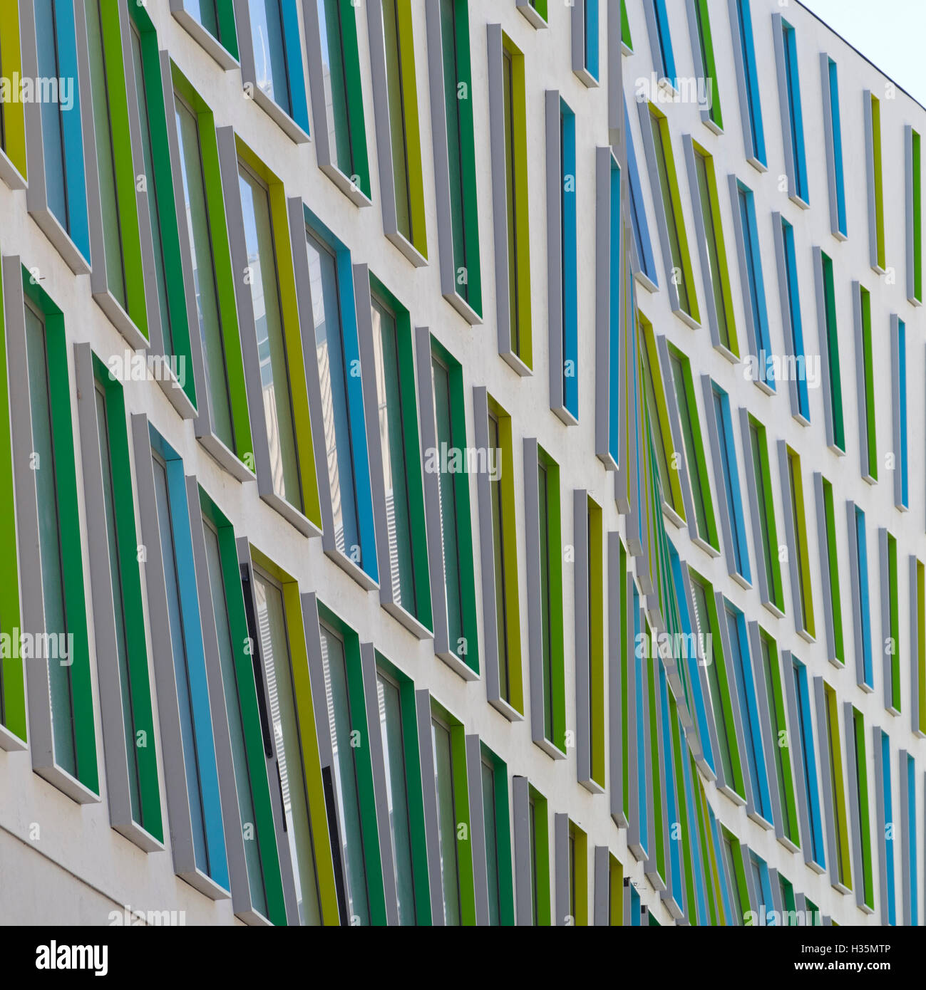 Fassade des Gebäudes 7, University of Technology, Sydney, Australien. Stockfoto