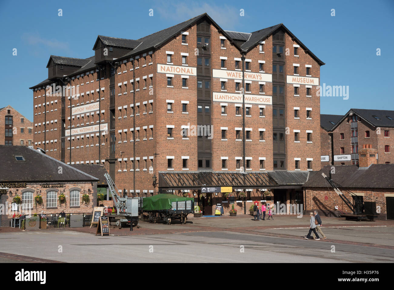 Das Nationalmuseum der Wasserstraßen in der alten Lagerhalle LLanthony in Gloucester Docks Stockfoto