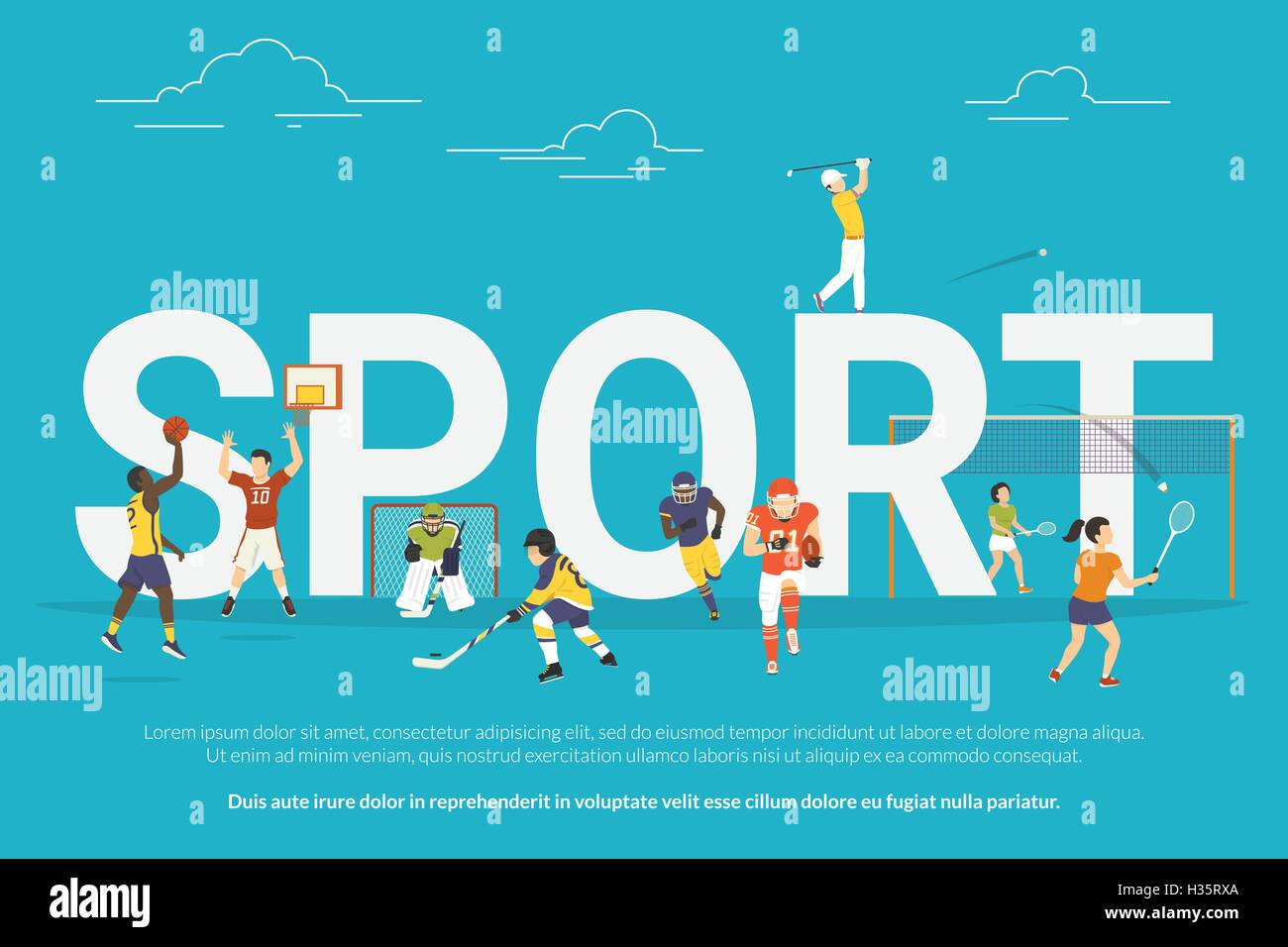 Sport-Konzept-Abbildung Stock Vektor