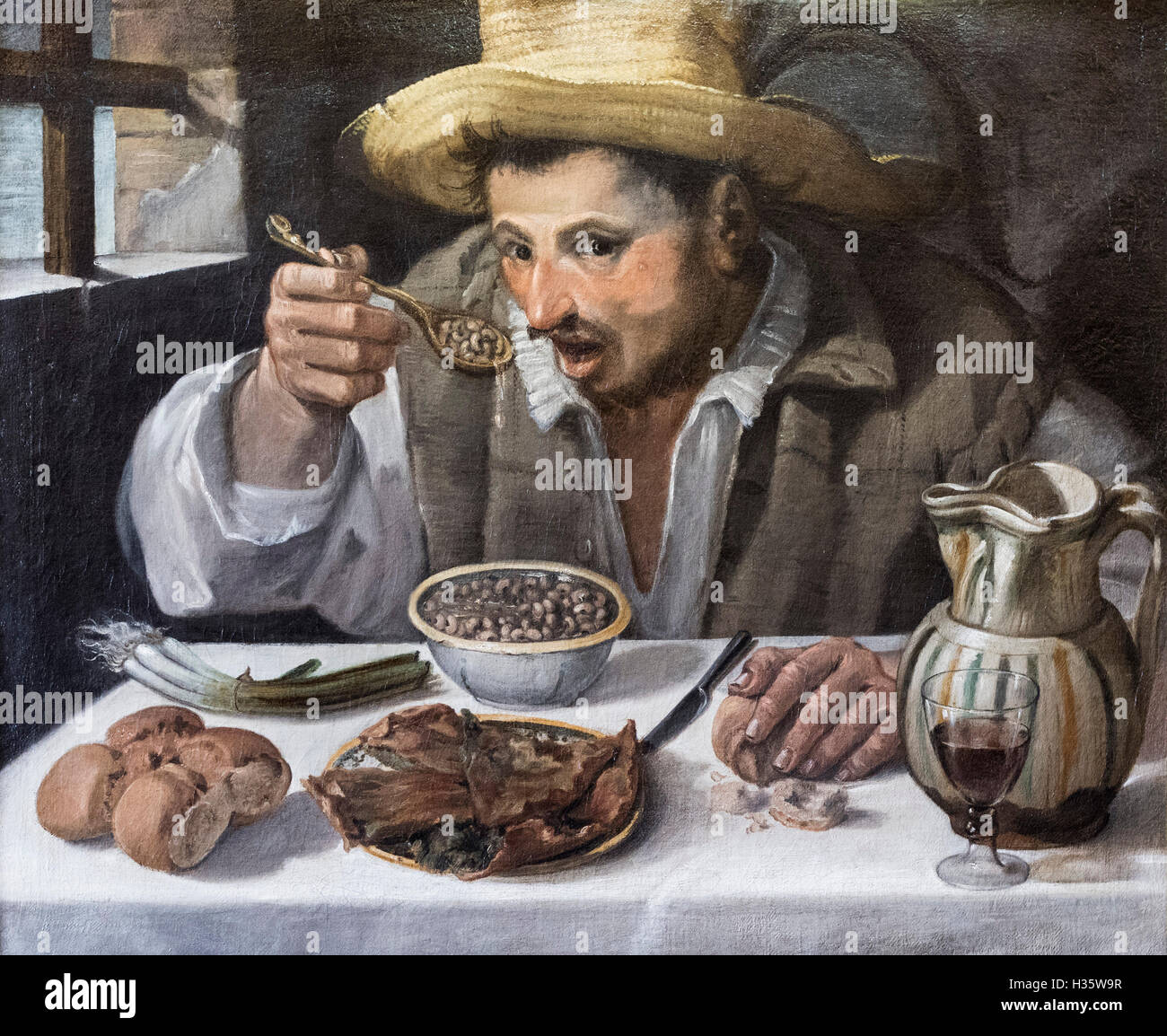 Annibale Carracci (1560-1609), die Bean-Esser (Il Mangiafagioli), 1580-1590. Stockfoto